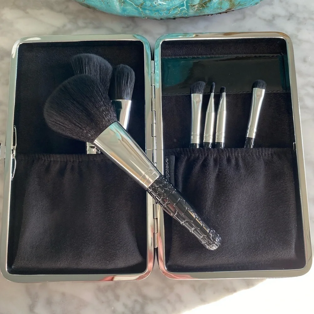ELF New Luxe Brush Collection 7 Pieces with Black Croc Case - Picture 2 of 11